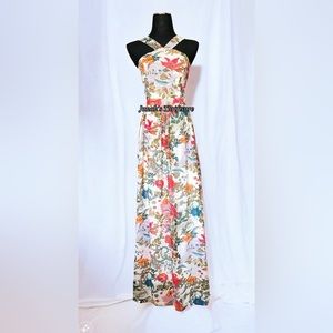 NWT The Lulus Lilja Cream Floral Print Maxi Dress. Size XS. Cream floral print.